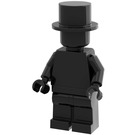 LEGO Svart Monochrome Man med Hatt First League Minifigur