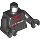 LEGO Black Mopar Dodge//SRT Top Fuel Dragster Driver Minifig Torso (973 / 76382)