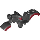 LEGO Black Motorcycle Top with Dark Red Trim (85983 / 86374)