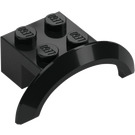 LEGO Zwart Spatbord Steen 2 x 4 x 1 met Wiel Boog (28579 / 98282)