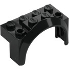 LEGO Black Mudguard Brick 2 x 4 x 2 with Wheel Arch (3387)