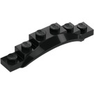 LEGO Svart Stänkskydd Platta 1 x 6 med Kant (4925 / 62361)