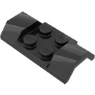 LEGO Zwart Spatbord Plaat 2 x 4 met Wiel Arches (3787)