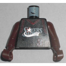 LEGO Zwart NBA Allen Iverson, Philadelphia 76ers #3 (Zwart Uniform) Torso