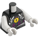 LEGO Black Nightmare King Minifig Torso (973 / 76382)