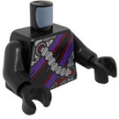 LEGO Schwarz Nindroid Drone mit Halterung Minifig Torso (973 / 76382)