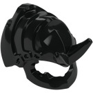 LEGO Schwarz Ninja Helm mit Drachen Hörner und Kiefer (3217)