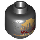 LEGO Black Outrider Minifigure Head (Recessed Solid Stud) (3626)