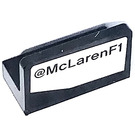 LEGO Noir Panneau 1 x 2 x 1 avec @McLaren F1 Droite Côté Autocollant avec coins arrondis (4865)