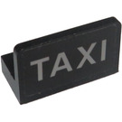 LEGO Black Panel 1 x 2 x 1 with 'TAXI' Sticker with Rounded Corners (4865)