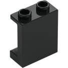 LEGO Zwart Paneel 1 x 2 x 2 met zijsteunen, holle noppen (35378 / 87552)