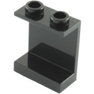 LEGO Schwarz Panel 1 x 2 x 2 ohne seitliche Stützen, hohle Bolzen (4864 / 6268)