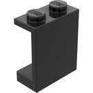 LEGO Black Panel 1 x 2 x 2 without Side Supports, Solid Studs (4864)