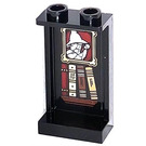 LEGO Black Panel 1 x 2 x 3 with Picture of Angry Magician Sticker with Side Supports - Hollow Studs (35340)