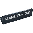 LEGO Black Panel 1 x 4 with Rounded Corners with 'MANUTD.COM' Sticker (15207)
