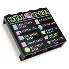 LEGO Black Panel 1 x 4 x 3 with Central Perk Menu with Side Supports, Hollow Studs (35323 / 66089)