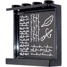 LEGO Black Panel 1 x 4 x 3 with Chalkboard from Charms Class Sticker with Side Supports, Hollow Studs (35323)