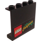 LEGO Noir Panneau 1 x 4 x 3 avec LEGO California Autocollant sans supports latéraux, tenons creux (4215)