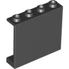 LEGO Schwarz Panel 1 x 4 x 3 ohne seitliche Stützen, hohle Bolzen (4215 / 30007)