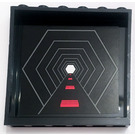 LEGO Zwart Paneel 1 x 6 x 5 met Corridor Sticker (59349)