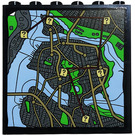 LEGO Schwarz Panel 1 x 6 x 5 mit Map Aufkleber (59349)