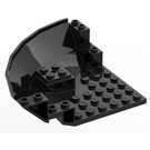 LEGO Zwart Paneel 10 x 10 x 2.3 Omgekeerd Hoek Kwart (30201)