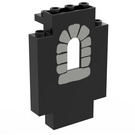 LEGO Black Panel 2 x 5 x 6 with Window with Light Gray Window Stones (4444)