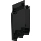 LEGO Black Panel 3 x 3 x 6 Corner Wall without Bottom Indentations (87421)