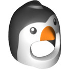 LEGO Schwarz Penguin Costume Kopfbedeckung mit Weiß Gesicht und Orangefarbener Schnabel (28193 / 101434)