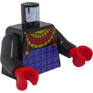 LEGO Zwart Pharaoh Hotep Torso met Zwart Armen en Rood Handen (973)