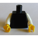 LEGO Black Plain Torso with White Arms and Yellow Hands (76382 / 88585)