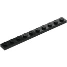 LEGO Zwart Plaat 1 x 10 (4477)