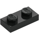 LEGO Black Plate 1 x 2 (3023)
