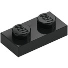 LEGO Zwart Plaat 1 x 2 (3023 / 28653)