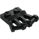 LEGO Black Plate 1 x 2 with Angled Bar Handles (92692)