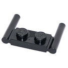 LEGO Black Plate 1 x 2 with Handles (Middle Handles)