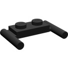 LEGO Zwart Plaat 1 x 2 met Handgrepen (Undetermined)