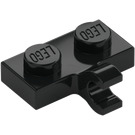 LEGO Black Plate 1 x 2 with Horizontal Clip (11476 / 65458)