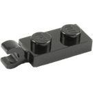 LEGO Black Plate 1 x 2 with Horizontal Clip on End (42923 / 63868)