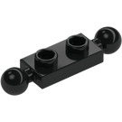 LEGO Schwarz Platte 1 x 2 mit Zwei Ball Joints (3170)