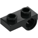 LEGO Black Plate 1 x 2 with Underside Hole (18677 / 28809)