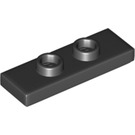 LEGO Black Plate 1 x 3 with 2 Studs (34103)