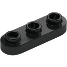 LEGO Black Plate 1 x 3 with Rounded Ends (77850)