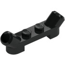 LEGO Czarny Talerz 1 x 4 z Exhaust Ports (61072)