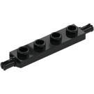 LEGO Negro Placa 1 x 4 con Rueda Holders (2926 / 42946)