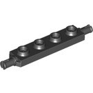 LEGO Black Plate 1 x 4 with Wheel Holders (2926 / 42946)