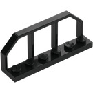 LEGO Zwart Plaat 1 x 6 met Trein Wagen Railings (6583 / 58494)