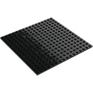 LEGO Nero Piastra 16 x 16 con nervature inferiori (91405)