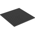 LEGO Black Plate 16 x 16 with Underside Ribs (91405)