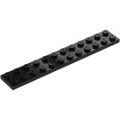 LEGO Zwart Plaat 2 x 12 (2445)